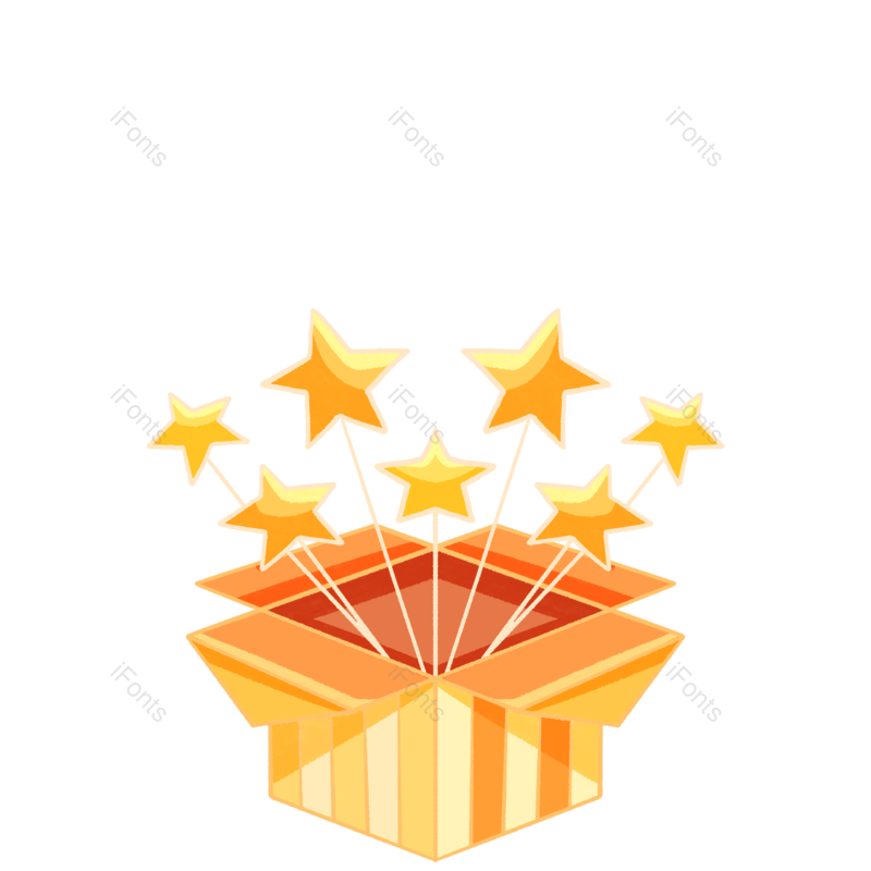 礼盒图片,包装盒元素,星星PNG,礼物免抠素材